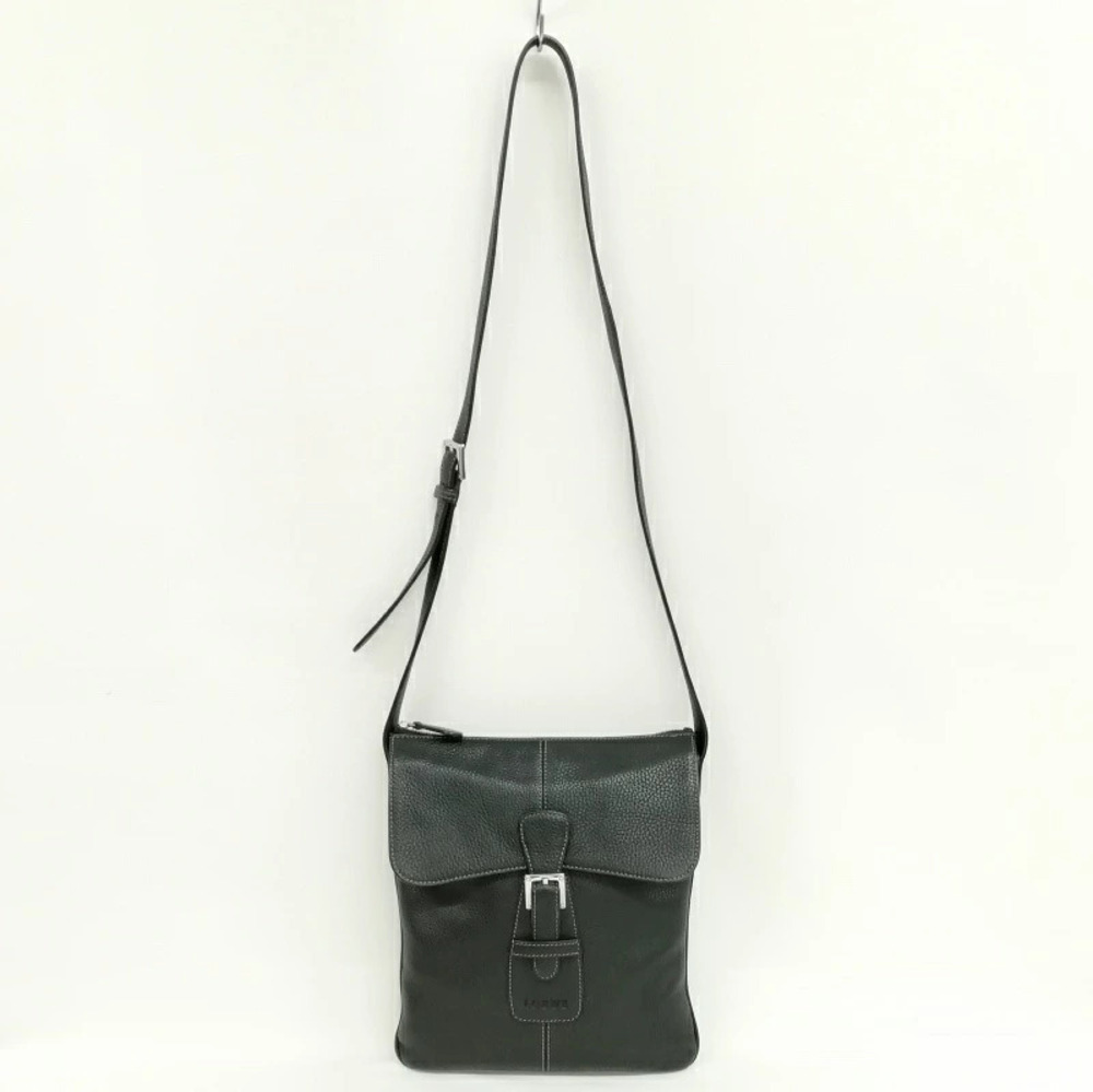 Loewe Leather Shoulder Bag Sacoche Black